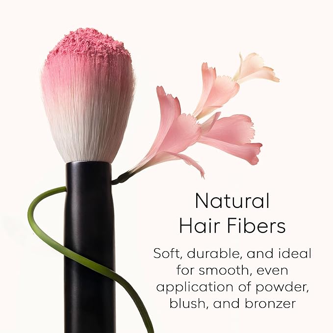 rephr brush 05 - Natural Goat Hair Makeup Brush for Blush, Powder, Highlighter & Bronzer, (38mm Bristles) Handmade in Kumano, Japan