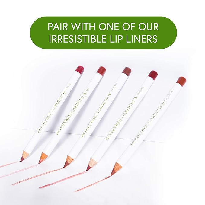 Honeybee Gardens Truly Natural Long Lasting Lipstick, San Francisco, Pink and Peach With Rose, Naturally Hydrating & Nourishing, Vegan, Gluten-Free & Cruelty-Free, 0.11 oz / 3 g