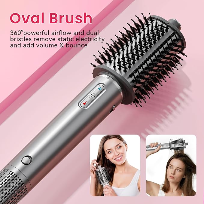 Hair Dryer Brush Volumizer 3 in 1 Hot Air Styler for Women: High-Speed Blow Dry Brush for Volume, Straightening and Fast Drying