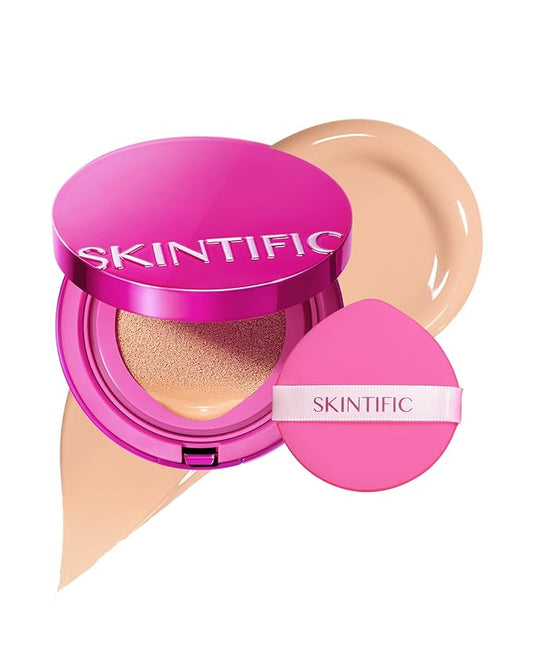 Pink Glow Cushion Foundation #03 Petal| Medium Coverage, Natural Dewy Glow Finish, Moisturizing for Dry Skin, Lightweight, Long-Lasting & Oxidation-Resistant