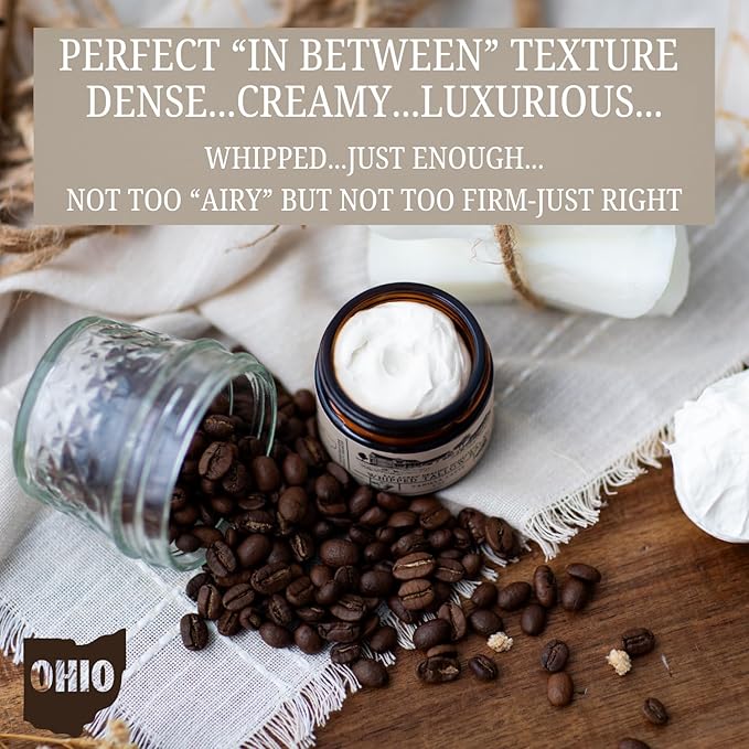 100% Grass-Fed Whipped Tallow Balm & Organic Jojoba Oil infused with Organic Madagascar Vanilla Beans/vanilla coffee: face & body moisturizer for dry, sensitive skin/eczema, (VANILLA LATTE)
