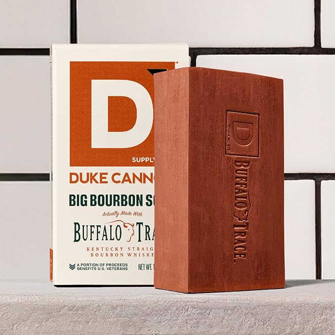 Duke Cannon Supply Co. Extra Large Bar Soap - Men's Natural Bar Soap With A Masculine Scent - Big American Bourbon Scented - All Skin Types - Hydrating Big Brick of Soap - Bourbon,10 oz