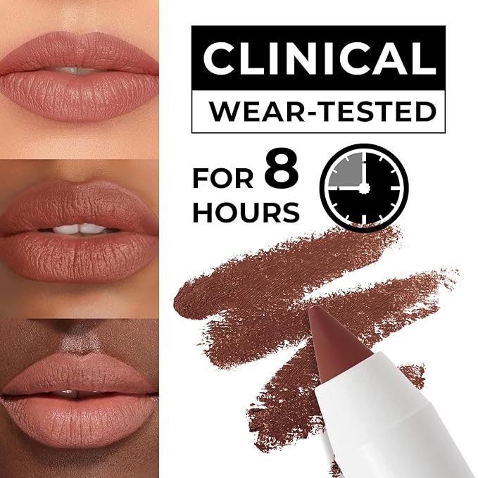 Matte Gel Lip Liner Pencil - Weightless & CreamyTexture - Sharpenable - Longwear & Waterproof - High Pigmented & Flawless Finish - Cruelty-free & Paraben-Free - 403, 1,7g/0.05oz. (Burnt Ocher)