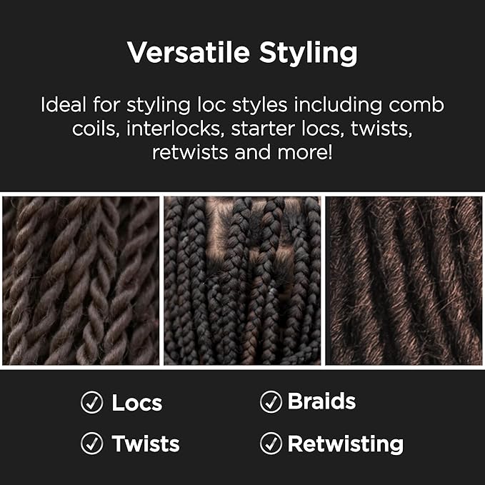 Style Factor Lock BOOSTER Loctician Silver Premium Pomade with Biotin – Max Hold, Expert Styling Gel for Locs, Twists, Braids – for All Hair Types 5 oz