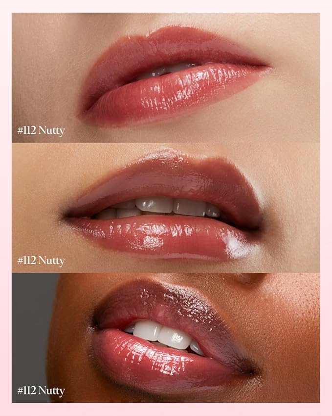 CORLAHAZE Glow Lock Jelly Tint 112 Nutty 4g, Hydrating Jelly Glow Lip Stain, High-Shine, Long-Lasting Color Moisturizing Lip Enhancer with Rosehip Oil, Collectible Lock-Shaped Design, Korean Makeup
