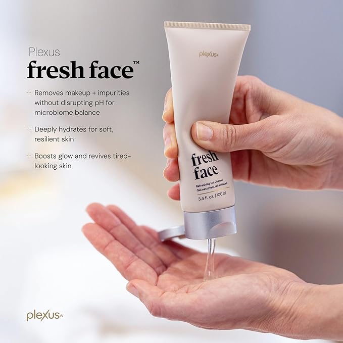 Plexus Fresh Face™ Refreshing Gel Cleanser | 3.4 Fl Oz / 100 ml | Gently Removes Makeup & Impurities | Hydrating, pH-Balanced, Microbiome-Supporting | Hibiscus, Dragon Fruit, Hyaluronic Acid