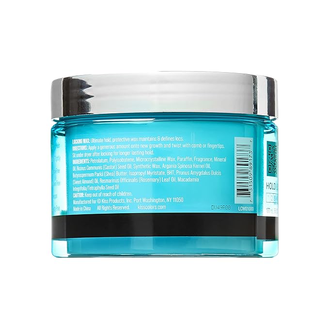 KISS COLORS & CARE Ultimate Hold Locking Wax, 6 oz. - starts and maintains locs with long lasting hold and no build up. Ideal for thicker hair textures