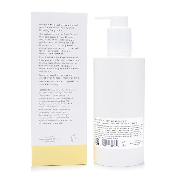PURE FIJI Hydrating Body Lotion, Coconut Milk & Honey (10.14 Fl.Oz /300ml)