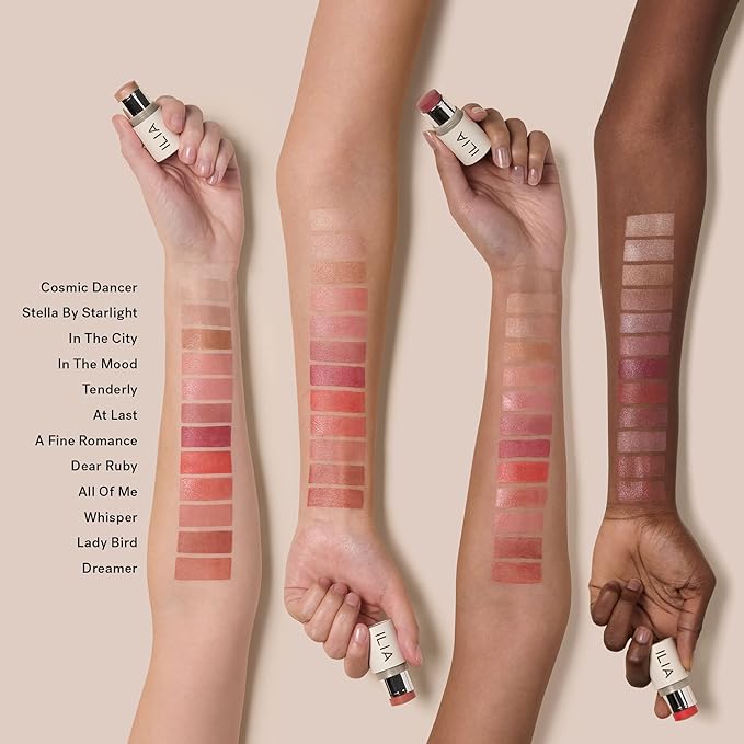 ILIA - Multi-Stick For Lips + Cheeks | Buildable, Creamy, Multi-Use Color Formula for All Skin Types | Nourish, Soften, Protect | Non-Toxic, Vegan, Cruelty-Free (At Last, 0.15 oz | 4.5 g)