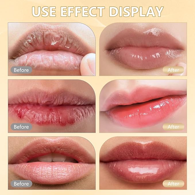 2Pcs Transferproof Color Changing Lipstick, Gold Crystal Color Changing Lipstick, Moisturizer Long Lasting Lip Balm for Women
