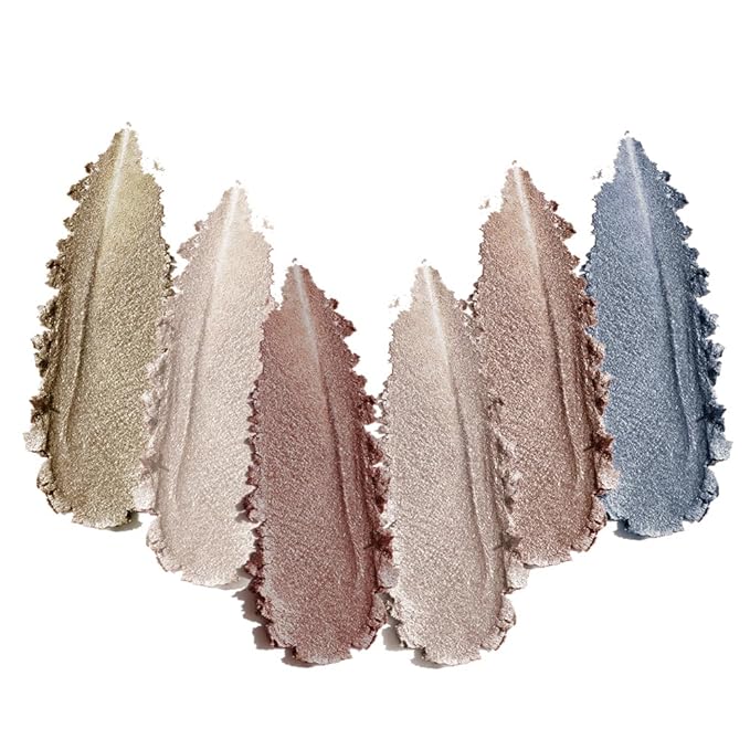 6-Color Glitter Eyeshadow Palette, Shimmer Pearlescent, Super Sparkle & Multi-Color Earth Tones, Waterproof, Sweatproof, Long-Lasting, Fine Texture for Vibrant, Smudge-Proof Eye Makeup-3212-2#