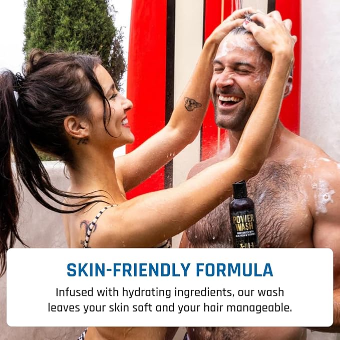 Derm Dude 3-in-1 Body Wash, Shampoo & Conditioner for Men | Daily Hydrating Shower Gel with Aloe Vera & Vitamin E | All Skin & Hair Types | Alpine Breeze Scent, 8oz