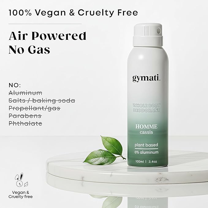 Gymati Natural Deodorant Body Spray Aluminum Free For Men