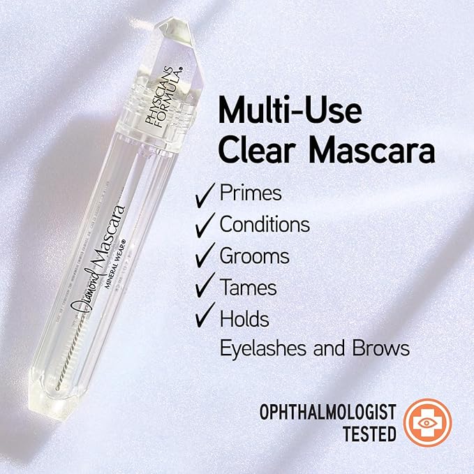 Physicians Formula Mineral Wear Diamond Mascara Lash & Brow Diamond, Dermatologist Tested, Ophthalmologist Approved, Sensitive Eyes