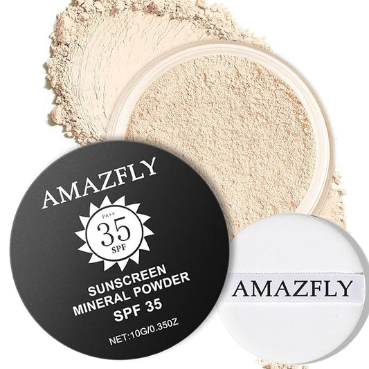Mineral Setting Powder, SPF 35, Talc-Free Lightweight Loose Powder for a Smooth & Matte Finish - Oil Free, Skin-improving Mineral Blurring Finishing Powder (#02 Fair Setting Makeup)