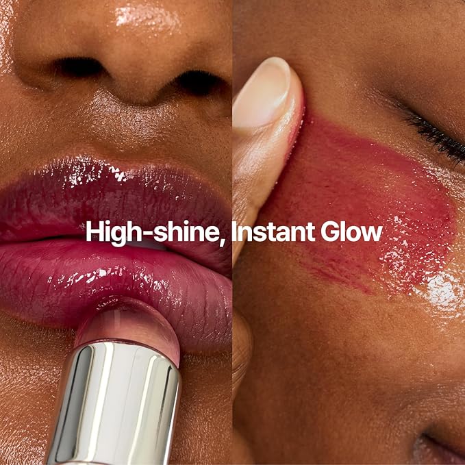 Glowy Jelly Pot + Keychain SET | Dewy Jelly Lip & Blush Color, Tinted Glow Jelly Balm, Dewy Buildable Finish – Caramelized (Rosy Brown) | 0.14 oz