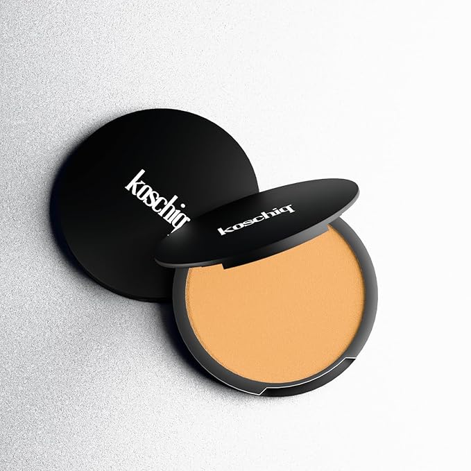 Koschiq Soft Matte Powder + Foundation – 2-in-1 Compact with Oil Control & Blurring Effect | Longwear, Buildable Matte Finish | K-50. Medium with warm neutral undertone
