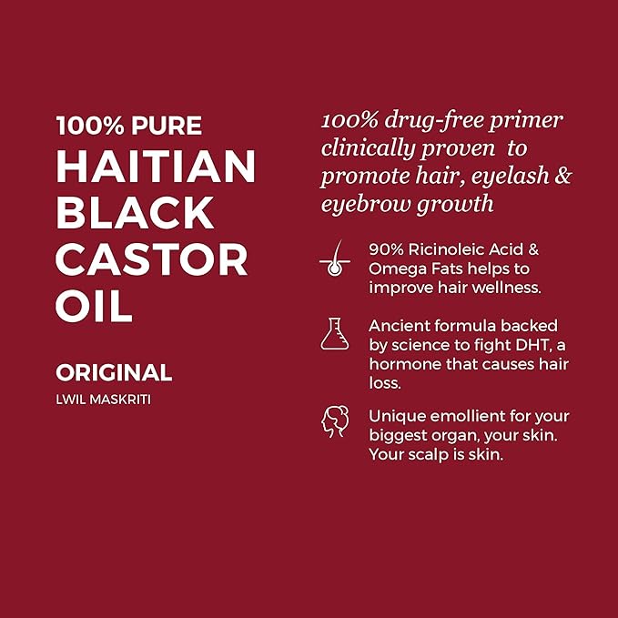 Kreyol Essence Shark Tank Duo – Haitian Black Castor Oil Original, 2 fl oz and Haitian Black Castor Oil Rosemary Peppermint, 2 fl oz