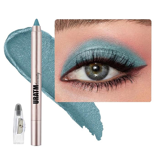 Blue Eyeshadow Stick, Blendable Creamy eyeshadow Eye Brightener Stick, Waterproof Eyeshadow Pencil Long Lasting Crayon, Smooth Shimmer Eye Shadow Highlighter Eye Liner Makeup.#B05 blue shimmer