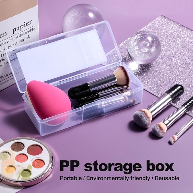 BS-MALL 14 Pcs Makeup Brushes Set With Dual-sided Beauty Blender Sponge - Foundation Brush & Makeup Sponge,premium Luxury Brush Collection For Face & Eye,for Flawless Application (Purple)
