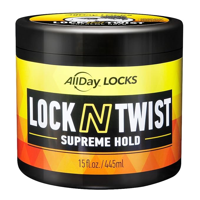 AllDay Locks Lock N Twist (15 oz) | Supreme Hold, No Frizz or Flaking | Hydrating, Nourishing Loc Booster | Grape & Avocado-Infused | Lock & Twist Braids, Locks, Twists, Cornrows | 15 oz
