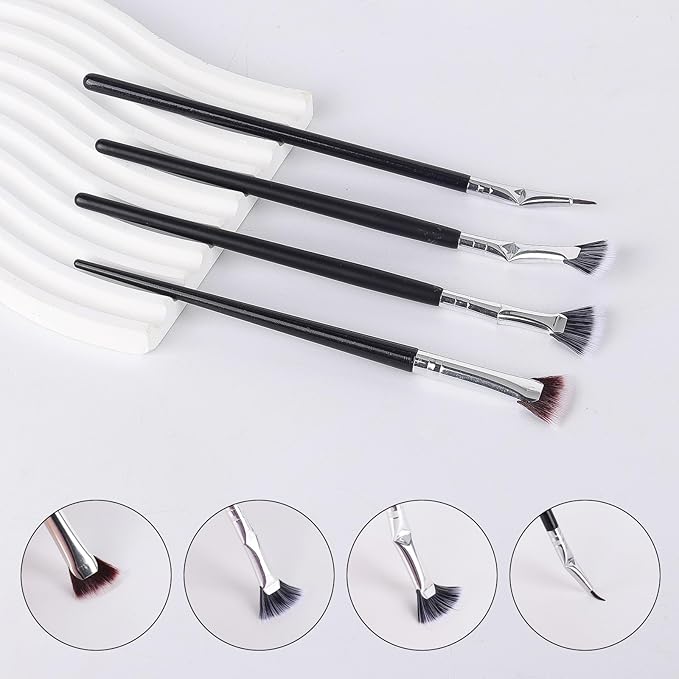 6 Pack Eyelash & Eyebrow Combs, Dual-ended Spoolie Mascara Brush and Lash Separator Tool for Eyelash Extensions