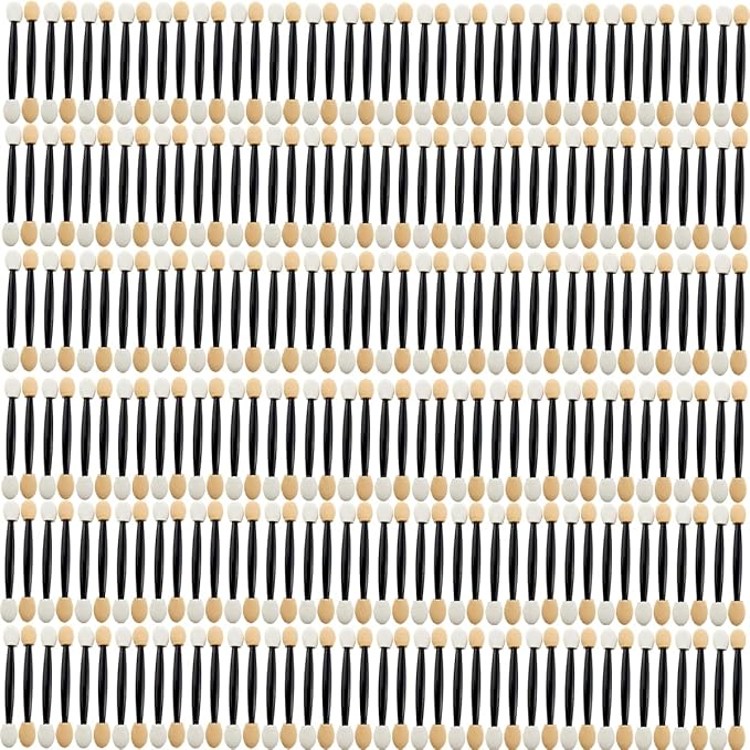 RONYOUNG 202PCS 3 Inch Disposable Eyeshadow Brushes, Sponge Makeup Applicators Dual Sides