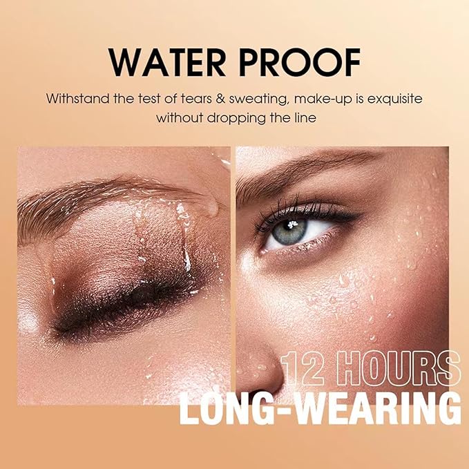 Silver Gray Grey Cream Eyeshadow Stick, Glitter Smooth Shimmer Eyeshadow Pencil Makeup, Hypoallergenic Waterproof Long Lasting Multi-Dimension Eye Shadow Highlighter Stick (14#)