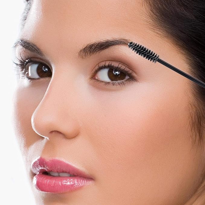 Tbestmax 200 Disposable Mascara Wand Eyebrow Brushes Spoolies Applicator for Eyelash Extension Makeup Kits