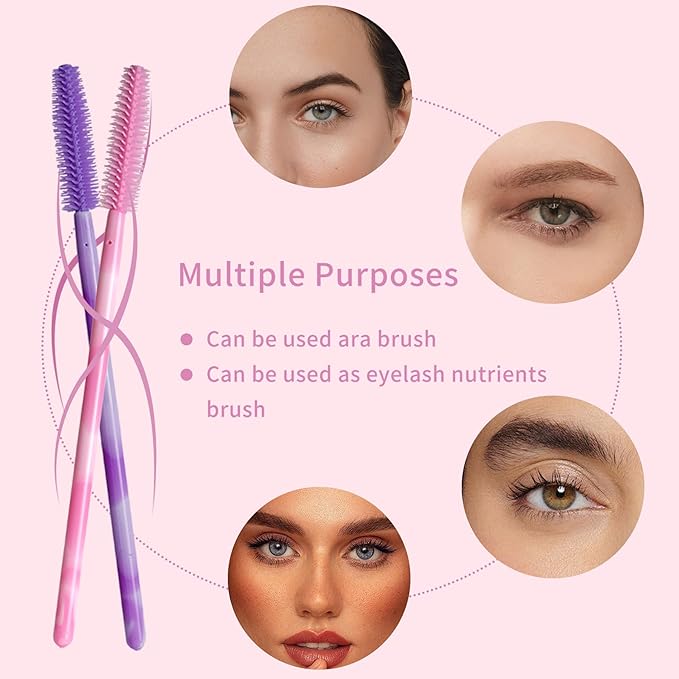 Disposable Silicone Eyelash Mascara Brushes Wands Applicator Eyebrow Brush Makeup Tool Kit Set Tool Bulk