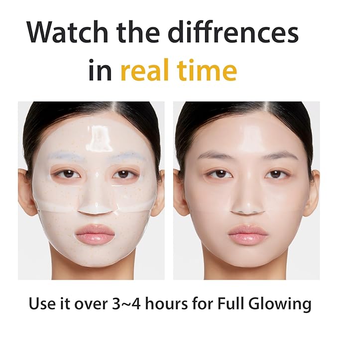 PRIMERA (PRMR Vitatinol Serum Gel Mask- Overnight Melting Masks, for Collagen Synthesis with Vitamin C & Retinol, Masks for face, Hydrating, Hydrogel Maskset 34g x 10EA