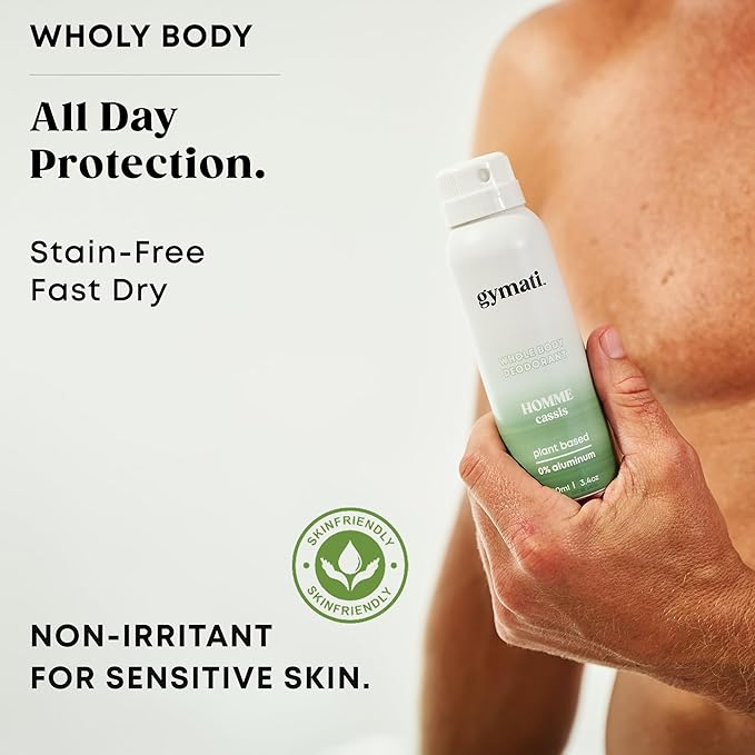 Gymati Natural Deodorant Body Spray Aluminum Free For Men