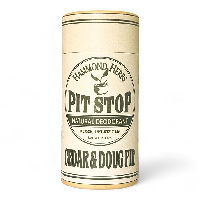 PIT STOP Deodorant - Aluminum-Free, Plastic-Free, All-Natural Odor Control (Cedar & Doug Fir)