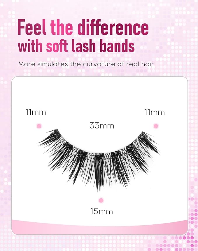 Frihappy Manga Anime Lashes Japanese Spiky Lashes Wispy Strip False Eyelashes Doll Asia Lashes HA-12