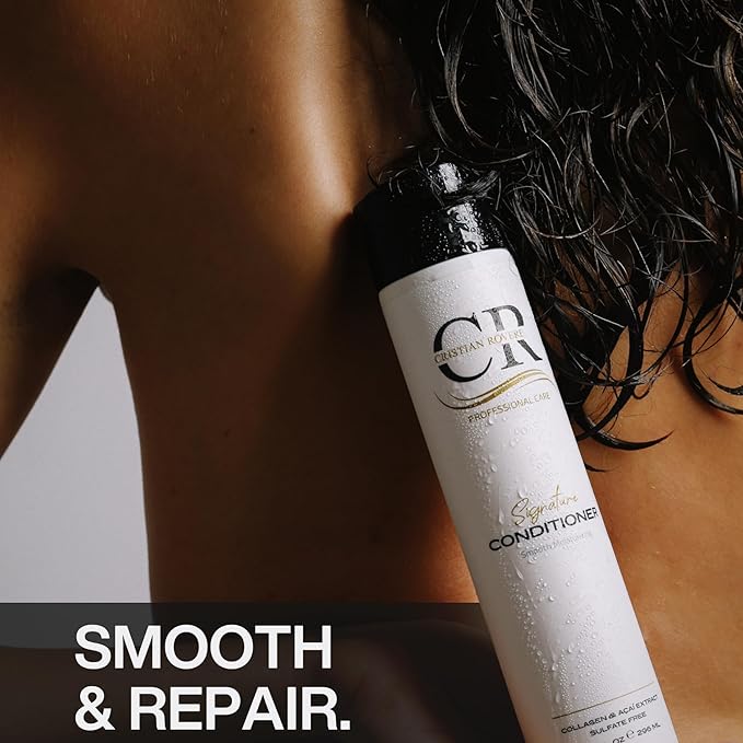 Cristian Rovere - Signature Conditioner - Sulfate Free & Paraben Free for All Hair Types - Infused With Collagen, Acai Extract & Organic Argan Oil - Moisturizing Conditioner - 10 Fl Oz
