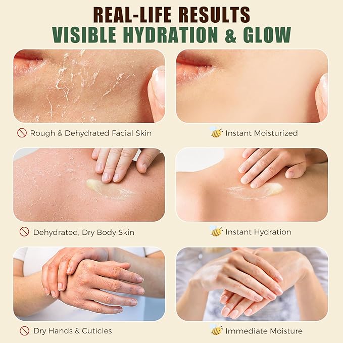 Beef Tallow for Skin, Tallow and Honey Balm, Beef Tallow for Face with Raw Honey and Beeswax, Natural Organic Grass-Fed Beef Tallow Moisturizing Cream for Body Lotion Skin Care