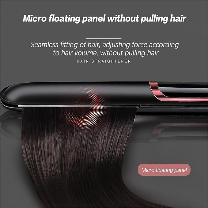 1 inch Hair Straightener, 2 in 1 Professional Ceramic Flat Iron & Curler, Rapid 30-Second Heat-Up, 30% Longer Ceramic Floating Plates, 4-Level Temperature Adjustable Hair Styling Tool (White)