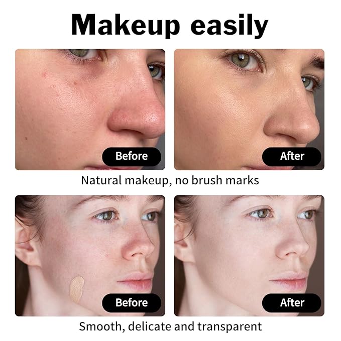 FUNAN Big Self Tanning Blend Brush, Professional Angled Makeup Brush, Foundation Makeup Brush Cream Powder Liquid,Face Neck Body Leg Tanning Makeup Black