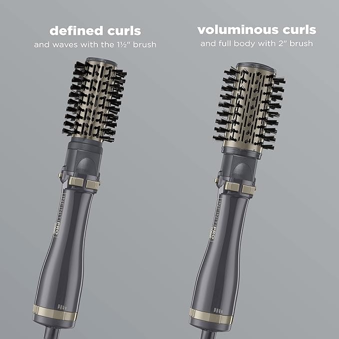 INFINITIPRO BY CONAIR Hot Air Styling Brush Set with 2-Inch and 1.5-Inch Bristles