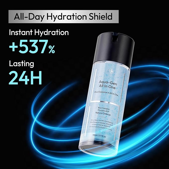 Aqua-Gen Daily Face Moisturizer for men - Lightweight, Hydrating Fast-Absorbing Gel for Oily & Sensitive Skin, Oil Control & Pore Care Korean Skincare 3.71 fl oz.