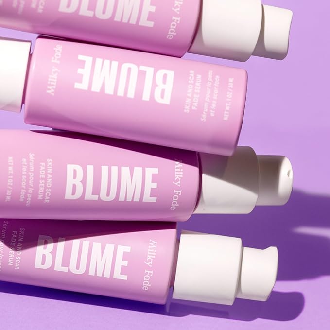 Blume Milky Fade Vitamin C Serum for Face - Dark Spot Corrector with Niacinamide, Hyaluronic Acid & Vitamin E - Helps to Soothe Skin Tone - Vegan & Cruelty-Free Hydrating Serum (1 oz)