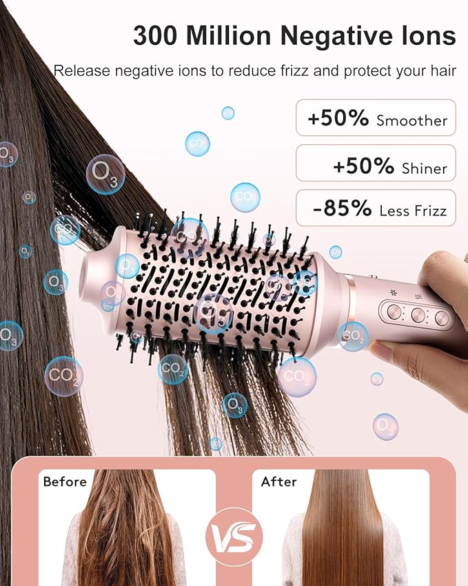 Nimmu 5 in 1 Blow Dryer Brush Set, 110,000 RPM High-Speed Negative Ionic Blow Dryer Brush Fast Drying, Multi Hair Styler Curlers, Hot Air Styler for Curling Volumizing Straightening Styling