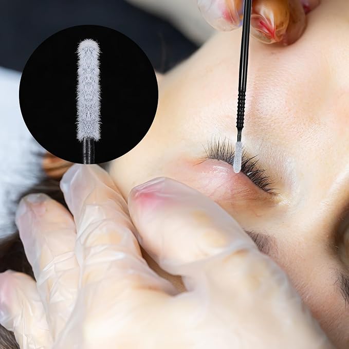 200pcs Micro Brushes Cotton Swabs Micro Applicator Brush for Eyelash Extension Precision Microswabs Lash Mascara Applicators Microfiber Lips Mascara Wands Brush for Eye, Lashes, Brows