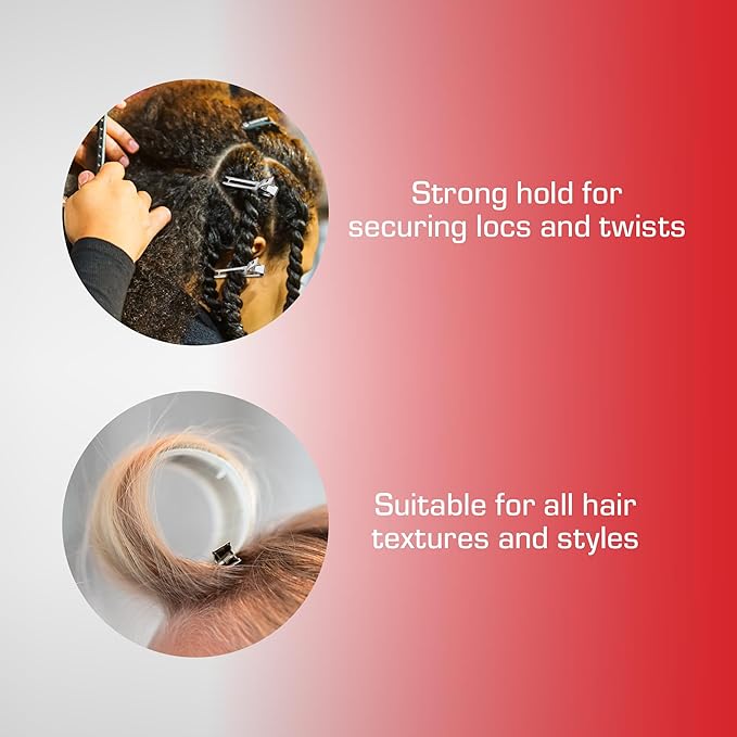 Red by Kiss 3000 Ceramic Tourmaline Professional Hood Dryer + 80pcs Slide-in Hair Clips + Foaming Mousse with Jamaican Black Castor Oil, Complete Hair Styling & Curl Setting Kit for Home & Salon