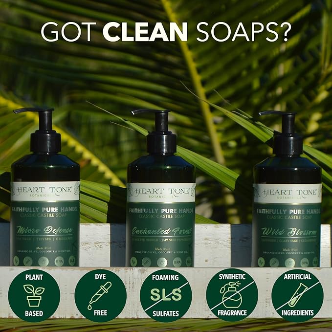 Liquid Castile Soap | Organic Olive and Coconut Oils | Non Drying Formula For All Skin Types | Naturally Fragranced Essential Oils (Fragrance Free)