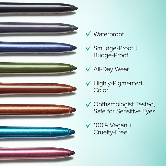 Thrive Causemetics Infinity Waterproof Eyeliner Pencil, Built In Sharpener & Smudge Tip, Long Lasting, Smudge Proof, Hyaluronic Acid & Shea Butter, Vegan & Cruelty Free, Hoda (Slate Grey Matte)