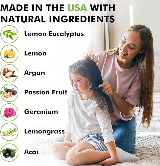 Lemon Heads Lice Prevention Shampoo - Daily Head Lice Shampoo for Kids and Adults - Natural and Non-Toxic, Extremely Effective Without Chemicals - Head Hunters - 12 Fl Oz