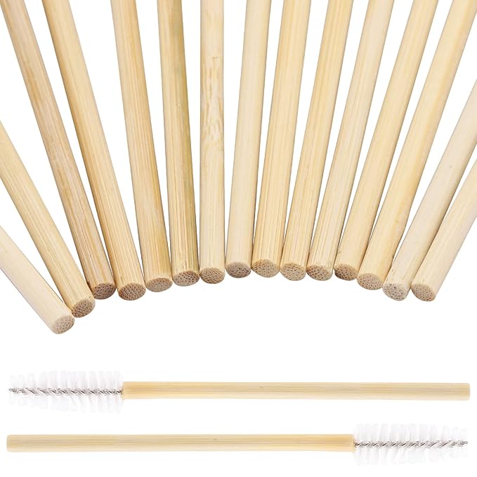 Tbestmax 150 Disposable Mascara Wands Eyelash Brush Spoolies for Eye Lash Extension Eyebrow Bamboo Stick White