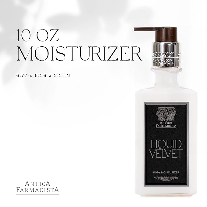 Antica Farmacista Body Moisturizer - Moisturizing Scented Lotion - Premium Body Moisturizer - Luxury Gift for Women & Men - Hand & Skin Hydration - Liquid Velvet, 10 Fl Oz