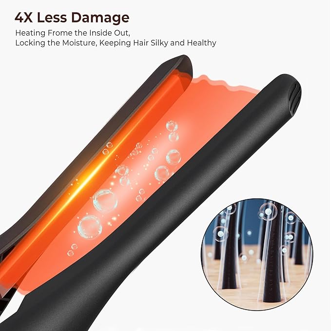 3/10”Thin Pecil Flat lron All in one Styling Tool，Mini Hair Straightener,，Micro Hair Straightener，Small Flat Irons for Short Hair, Curls Bangs, Dual Voltage，Plus Travel Friendly